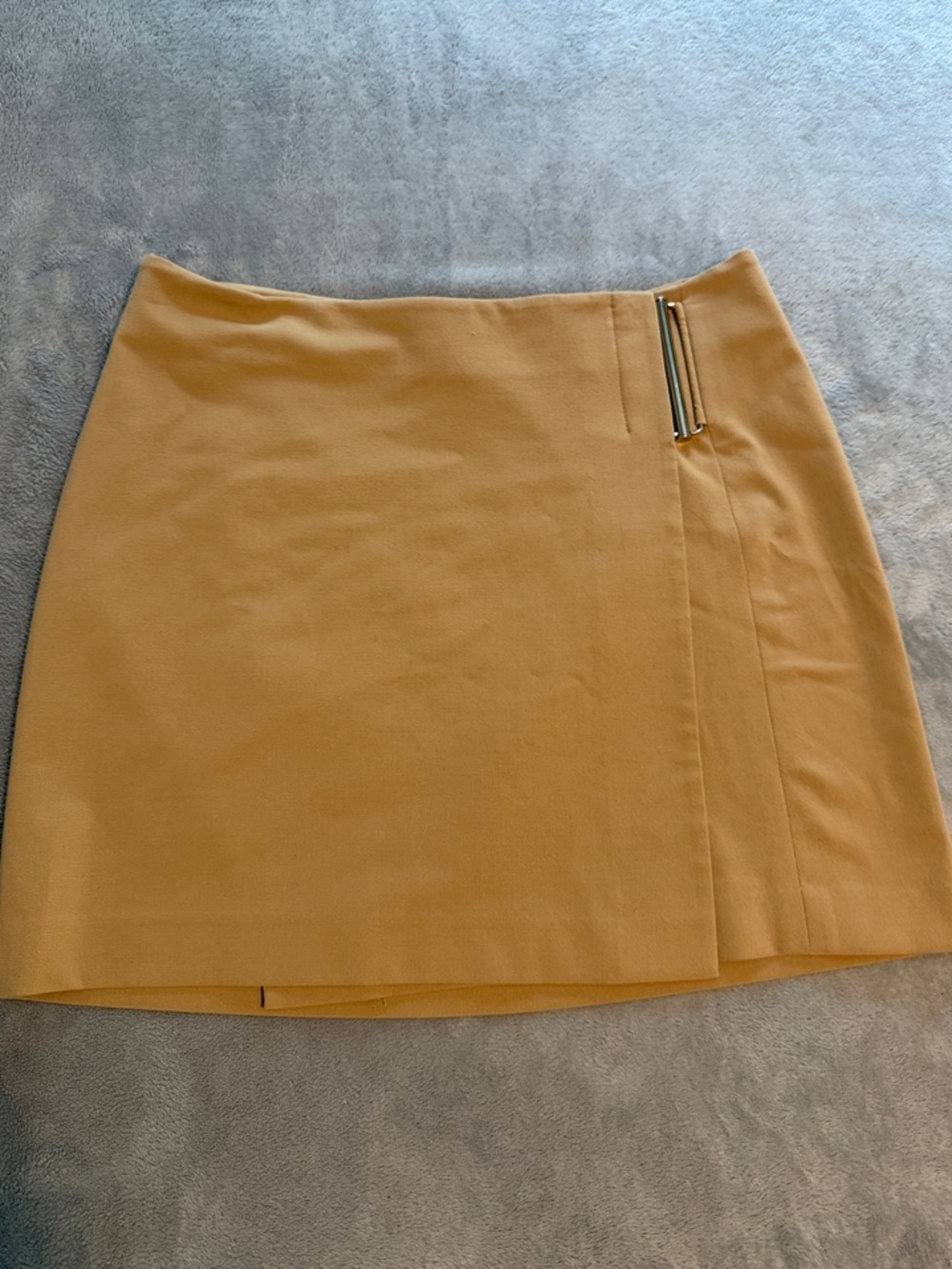 The Limited Tan Mini Skirt with Side Buckle Accent